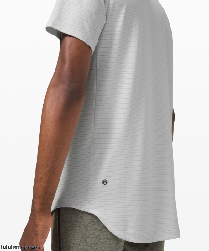 Lululemon Deutschland DELULU811 | Lululemon Deutschland Heathered Vapor Drysense Trainings-Kurzarmshirt